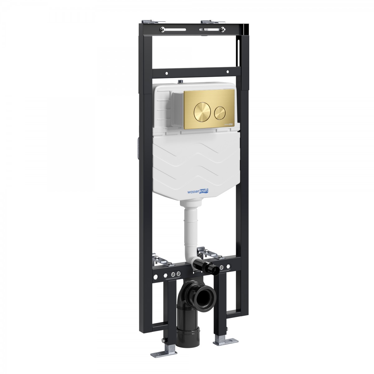 Инсталляция для подвесного унитаза WasserKraft Dinkel 58TLT.010.ME.MG02 (цвет клавиши золото матовое)