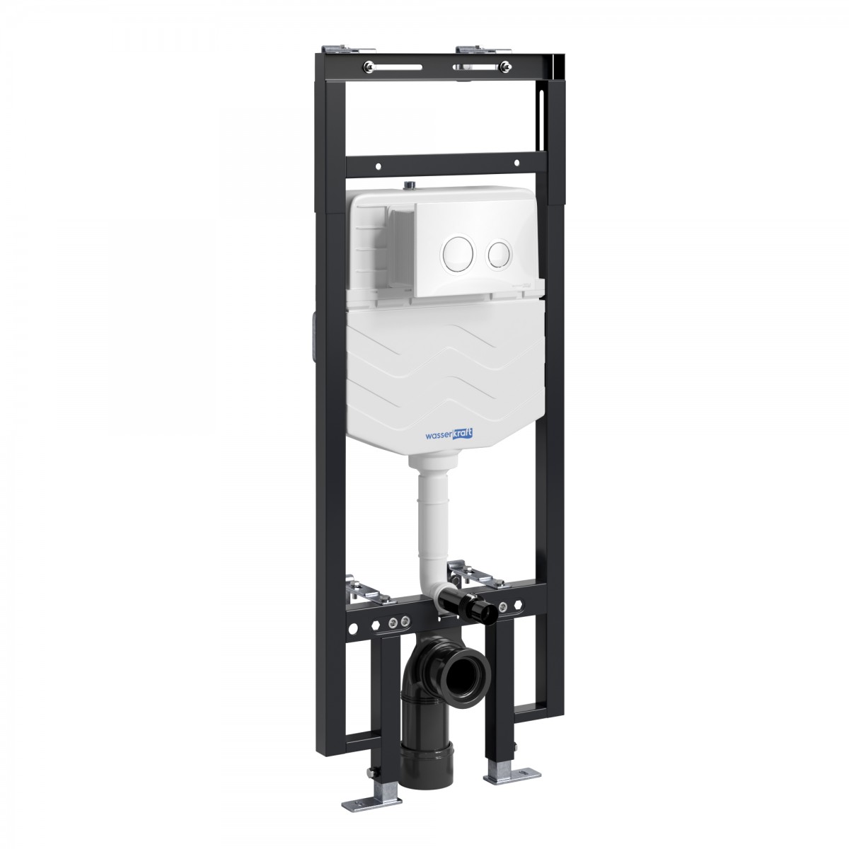 Инсталляция для подвесного унитаза WasserKraft Dinkel 58TLT.010.ME.WH01 (цвет клавиши белый)