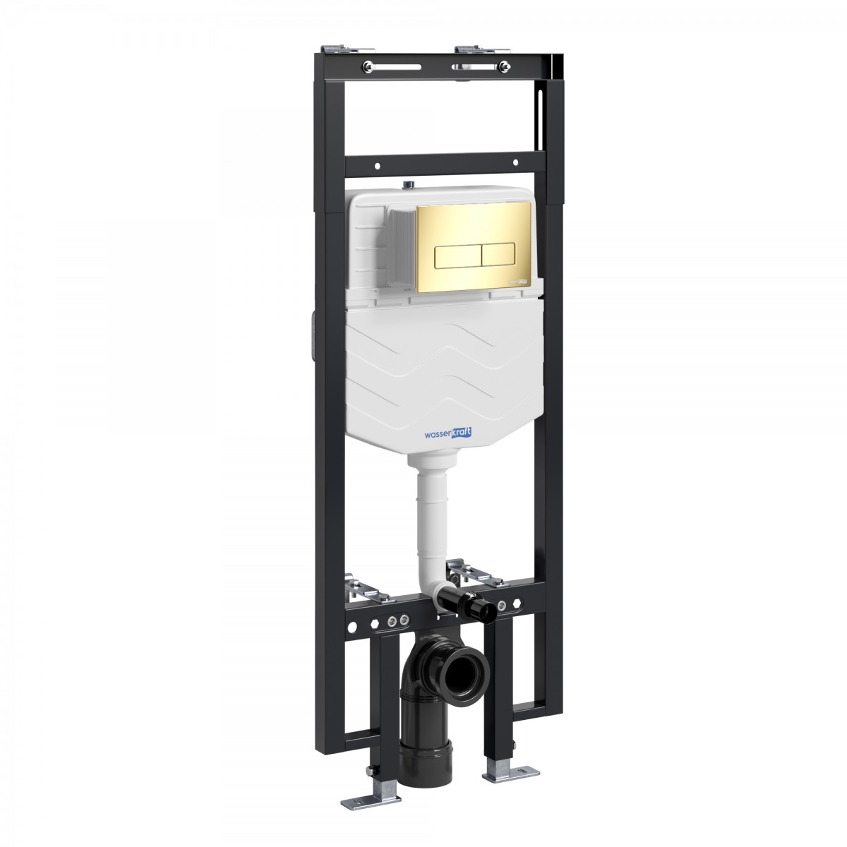 Инсталляция для подвесного унитаза WasserKraft Dinkel 58TLT.010.ME.PG03 (цвет клавиши золото)
