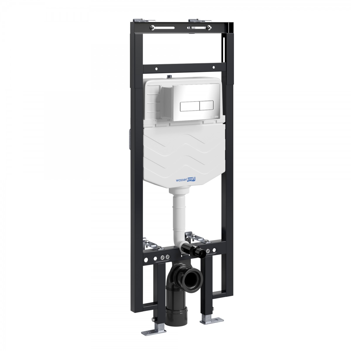 Инсталляция для подвесного унитаза WasserKraft Dinkel 58TLT.010.ME.CH03 (цвет клавиши хром)