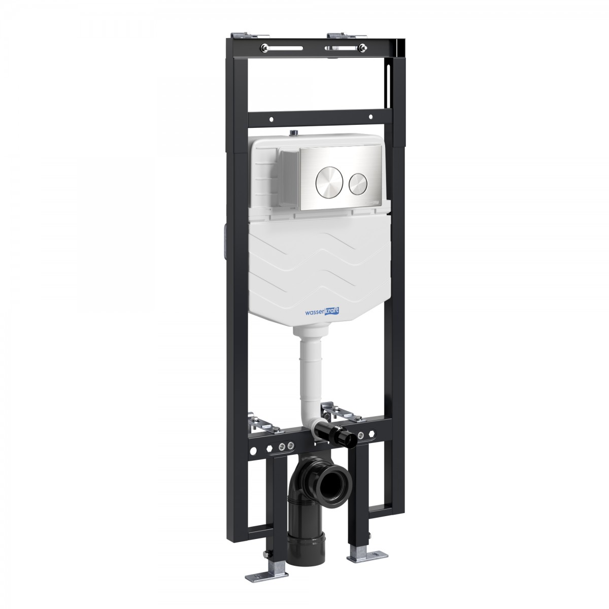 Инсталляция для подвесного унитаза WasserKraft Dinkel 58TLT.010.ME.BN02 (цвет клавиши никель)
