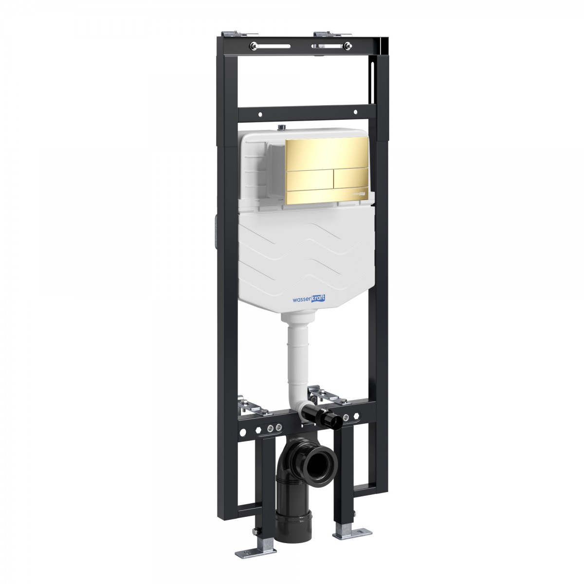 Инсталляция для подвесного унитаза WasserKraft Dinkel 58TLT.010.ME.PG04 (цвет клавиши золото)