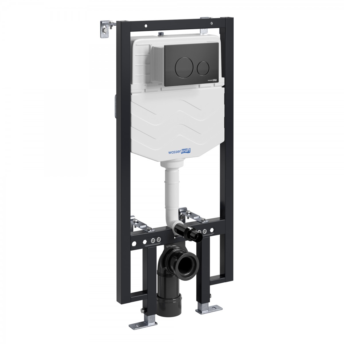 Инсталляция для подвесного унитаза WasserKraft Vils 56TLT.010.ME.MB02 (цвет клавиши чёрный матовый)