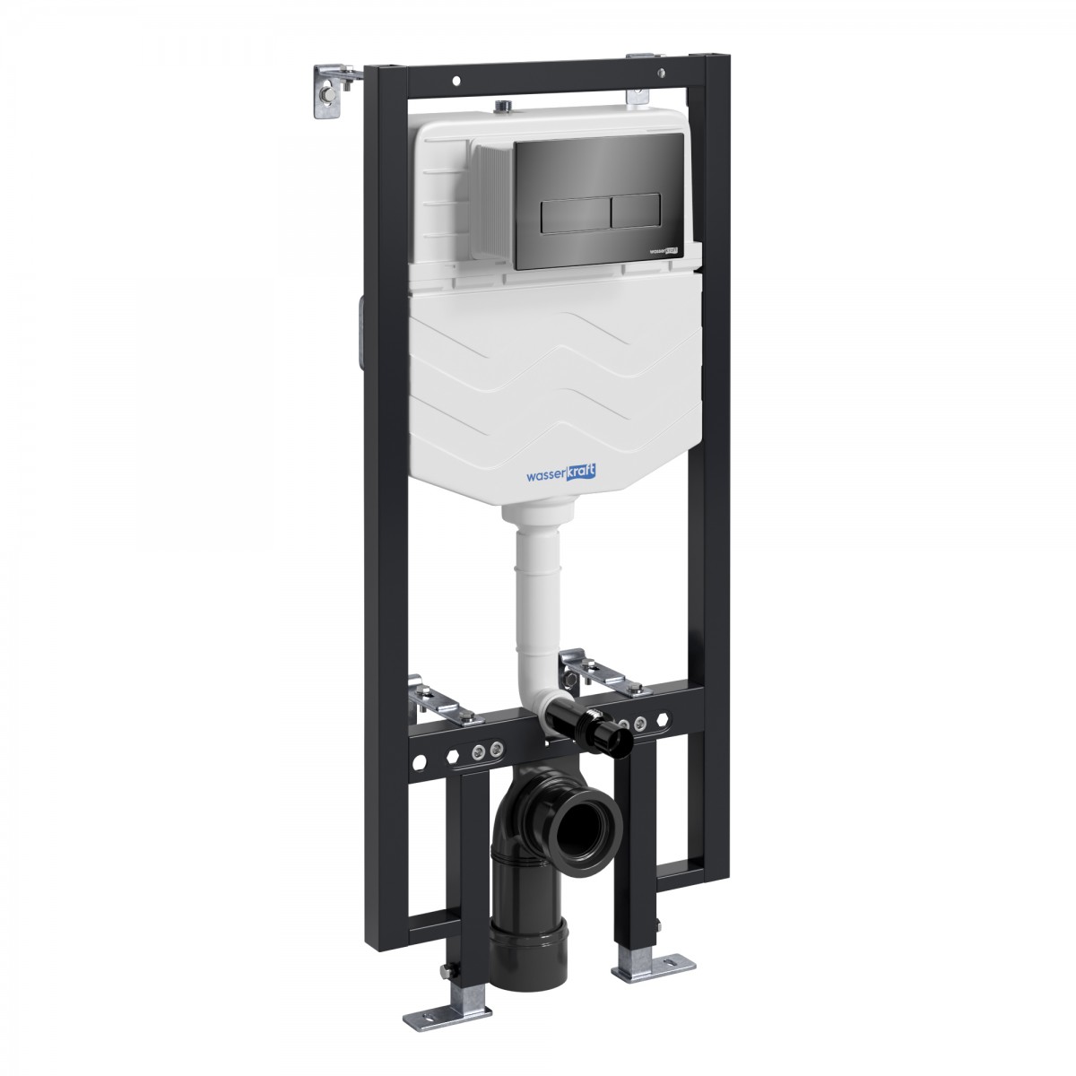 Инсталляция для подвесного унитаза WasserKraft Vils 56TLT.010.ME.PB03 (цвет клавиши чёрный)