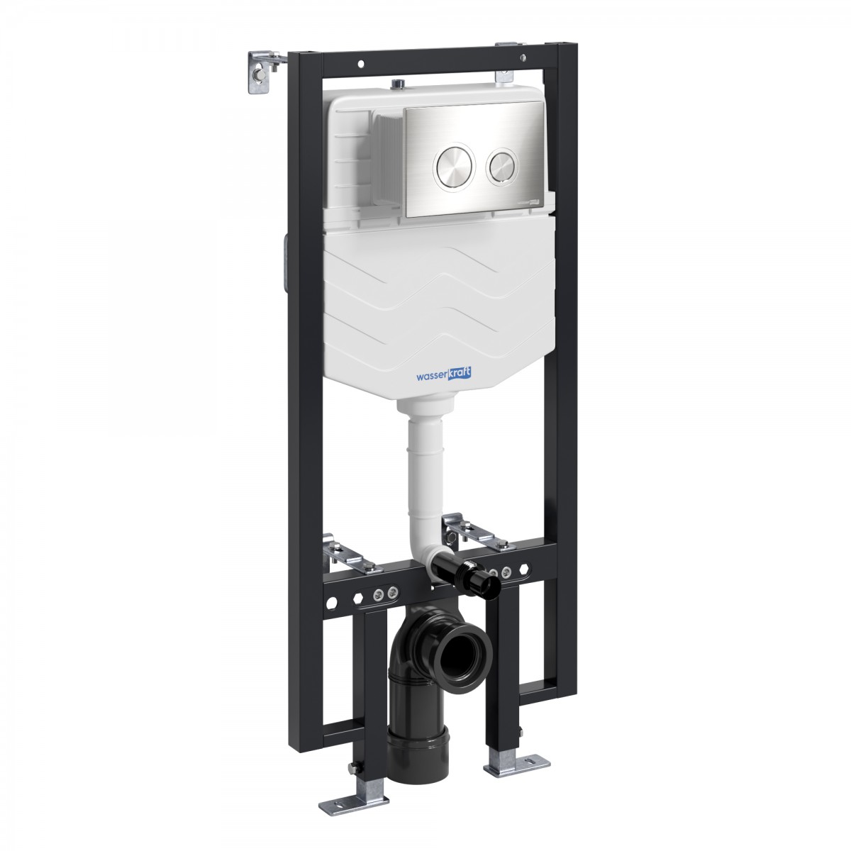 Инсталляция для подвесного унитаза WasserKraft Vils 56TLT.010.ME.BN01 (цвет клавиши никель)