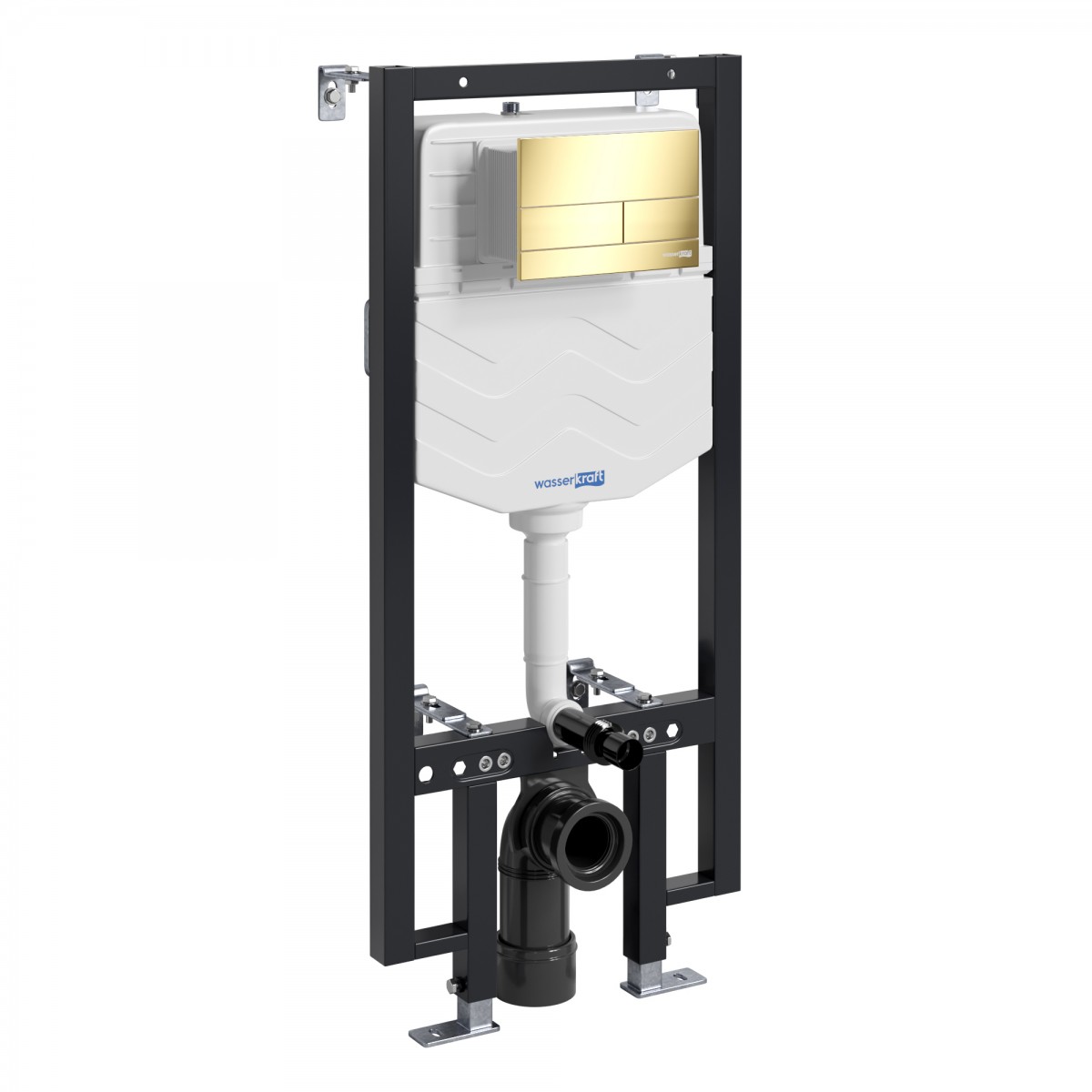 Инсталляция для подвесного унитаза WasserKraft Vils 56TLT.010.ME.PG04 (цвет клавиши золото)