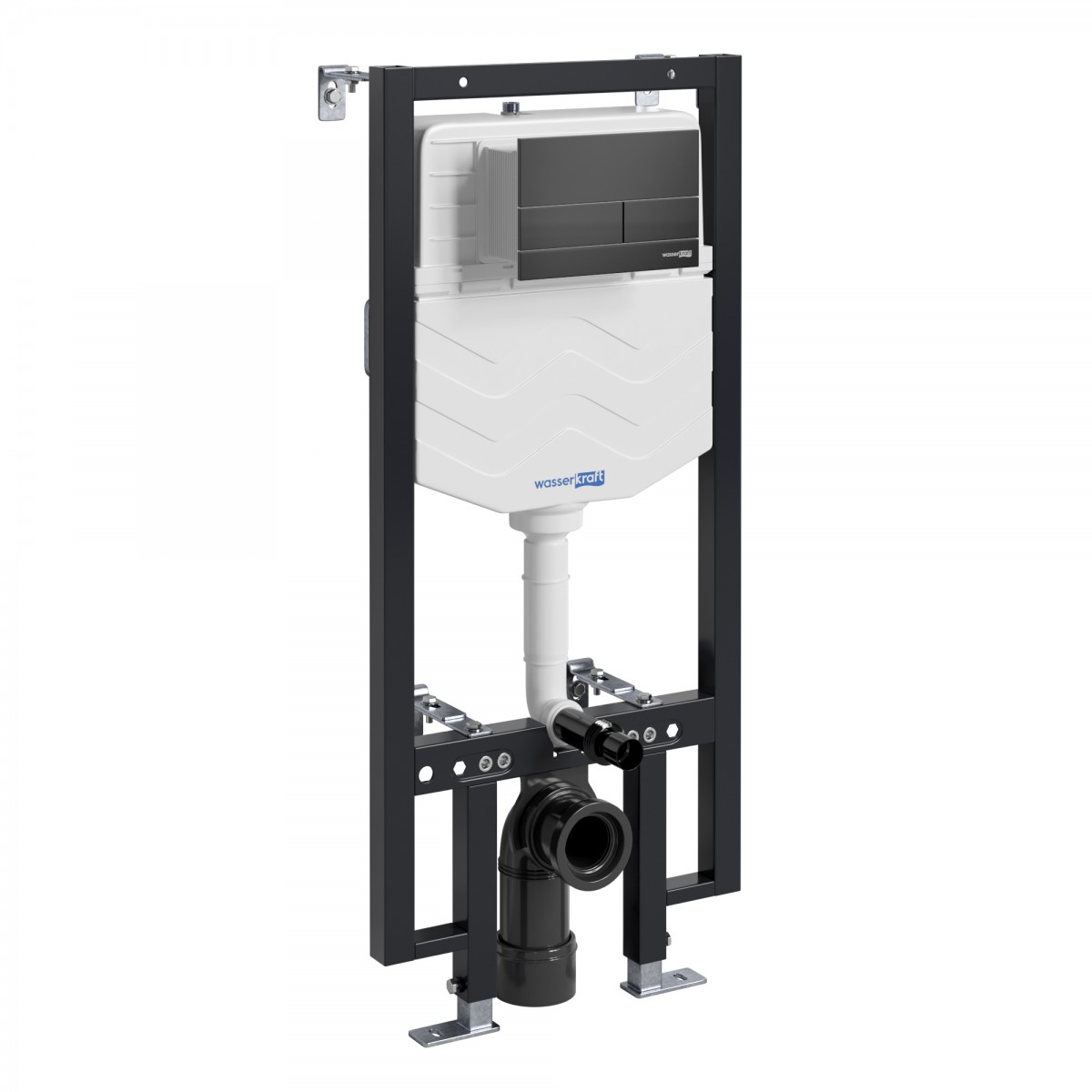 Инсталляция для подвесного унитаза WasserKraft Vils 56TLT.010.ME.MB04 (цвет клавиши чёрный матовый)