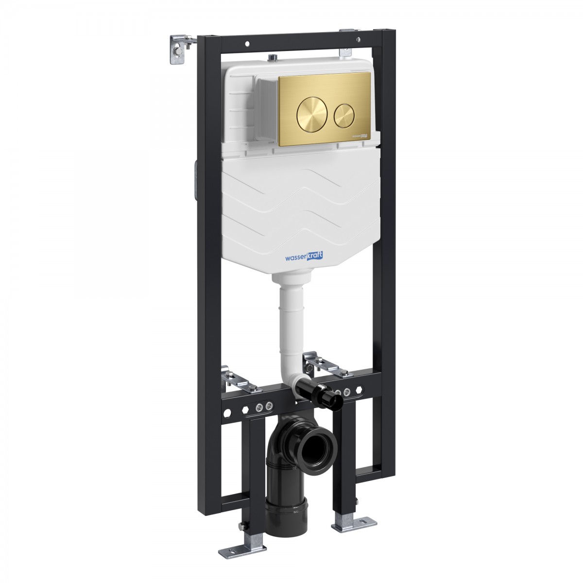Инсталляция для подвесного унитаза WasserKraft Vils 56TLT.010.ME.MG02 (цвет клавиши золото матовое)