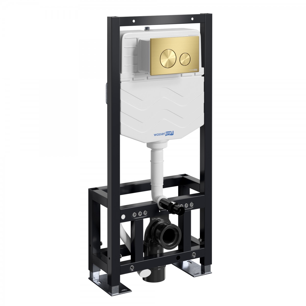 Инсталляция для подвесного унитаза WasserKraft Dill 61TLT.010.ME.MG02 (цвет клавиши золото матовое)