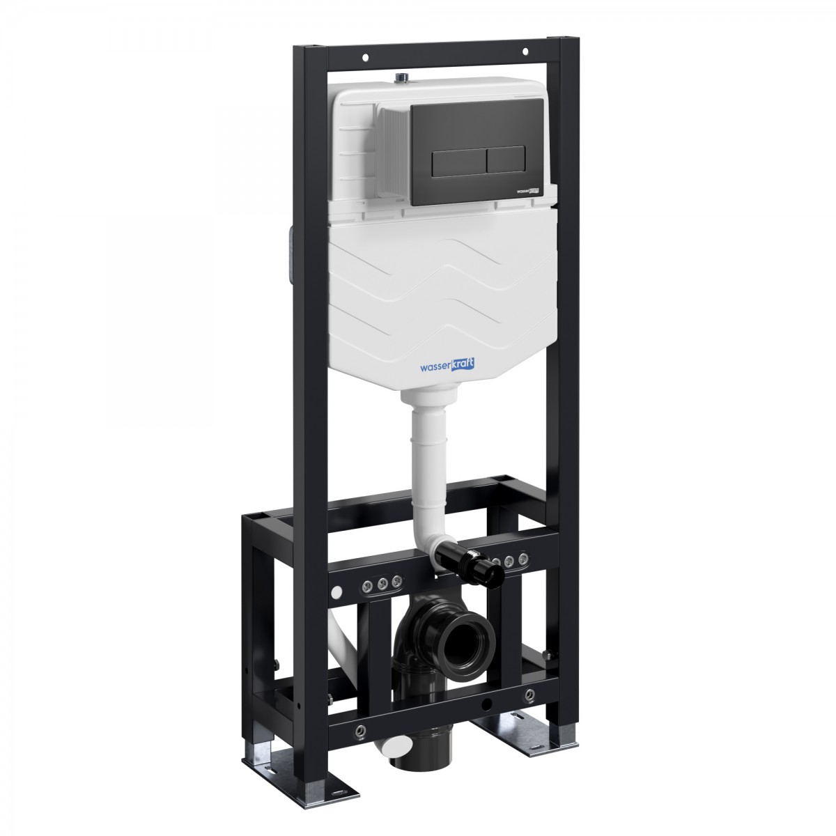 Инсталляция для подвесного унитаза WasserKraft Dill 61TLT.010.ME.MB03 (цвет клавиши чёрный матовый)