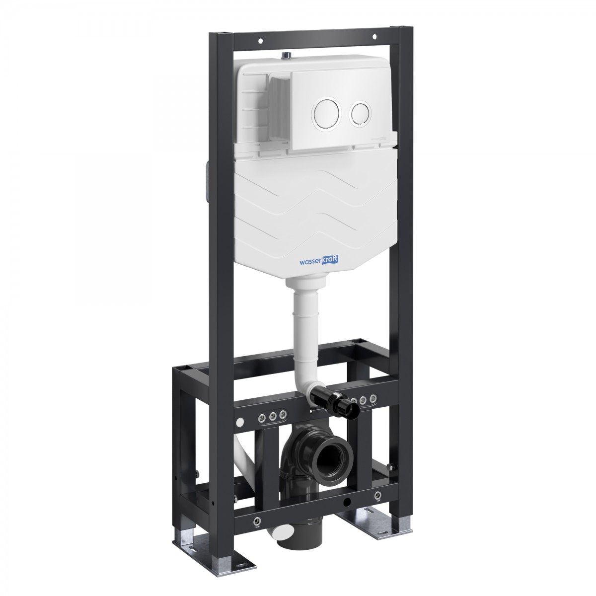Инсталляция для подвесного унитаза WasserKraft Dill 61TLT.010.ME.WH01 (цвет клавиши белый)
