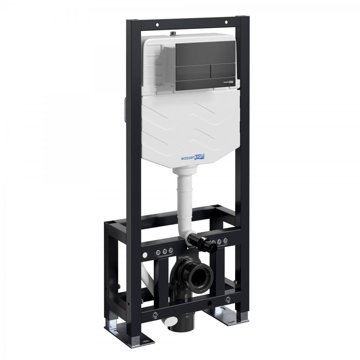 Инсталляция для подвесного унитаза WasserKraft Dill 61TLT.010.ME.MB04 (цвет клавиши чёрный матовый)