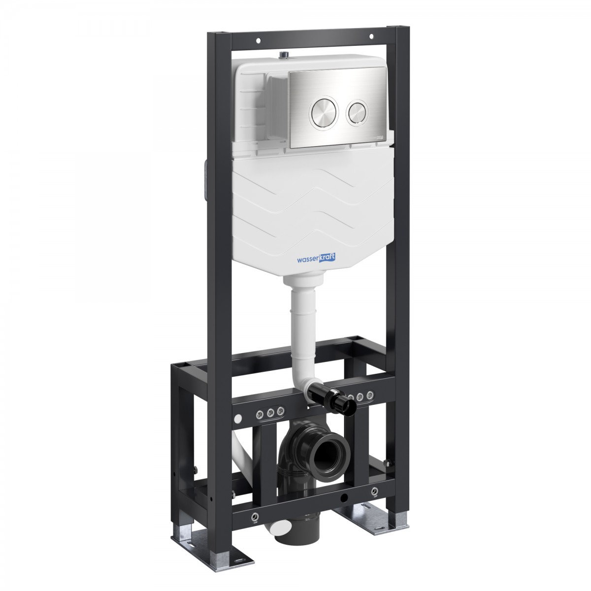 Инсталляция для подвесного унитаза WasserKraft Dill 61TLT.010.ME.BN01 (цвет клавиши никель)
