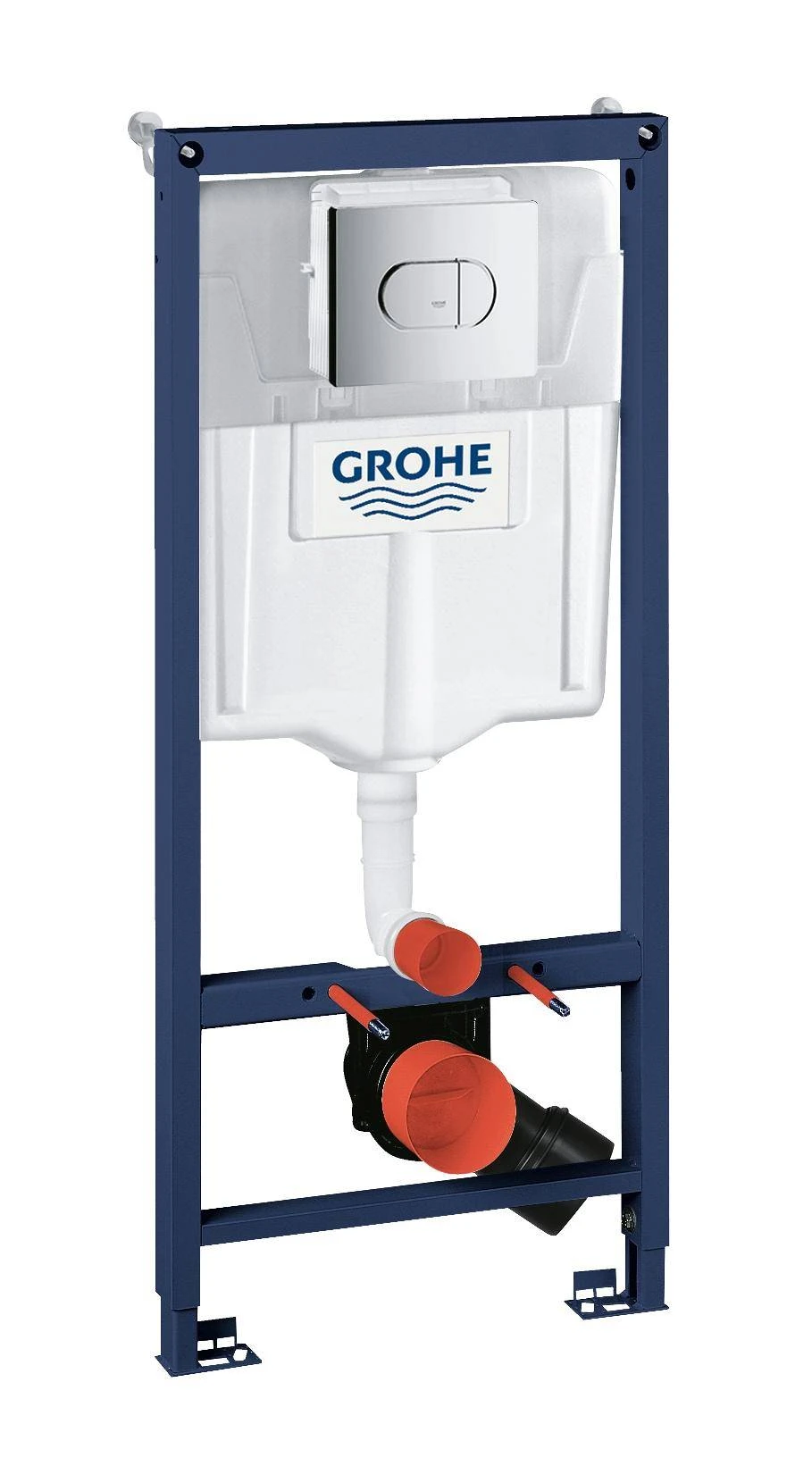 Инсталляция для подвесного унитаза Grohe Solido 3в1 Arena Cosmopolitan 38981000 (цвет клавиши хром)