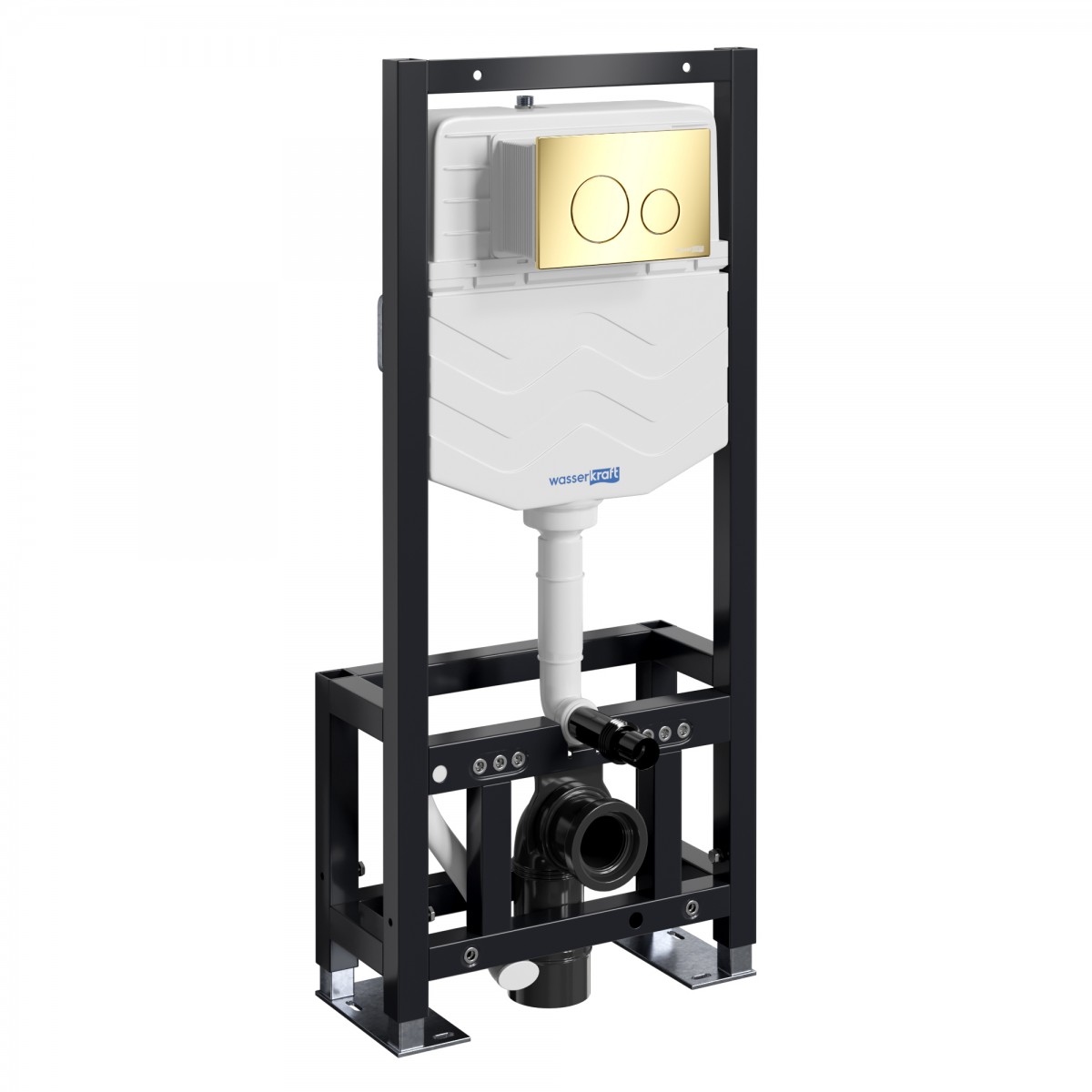 Инсталляция для подвесного унитаза WasserKraft Dill 61TLT.010.ME.PG02 (цвет клавиши золото)