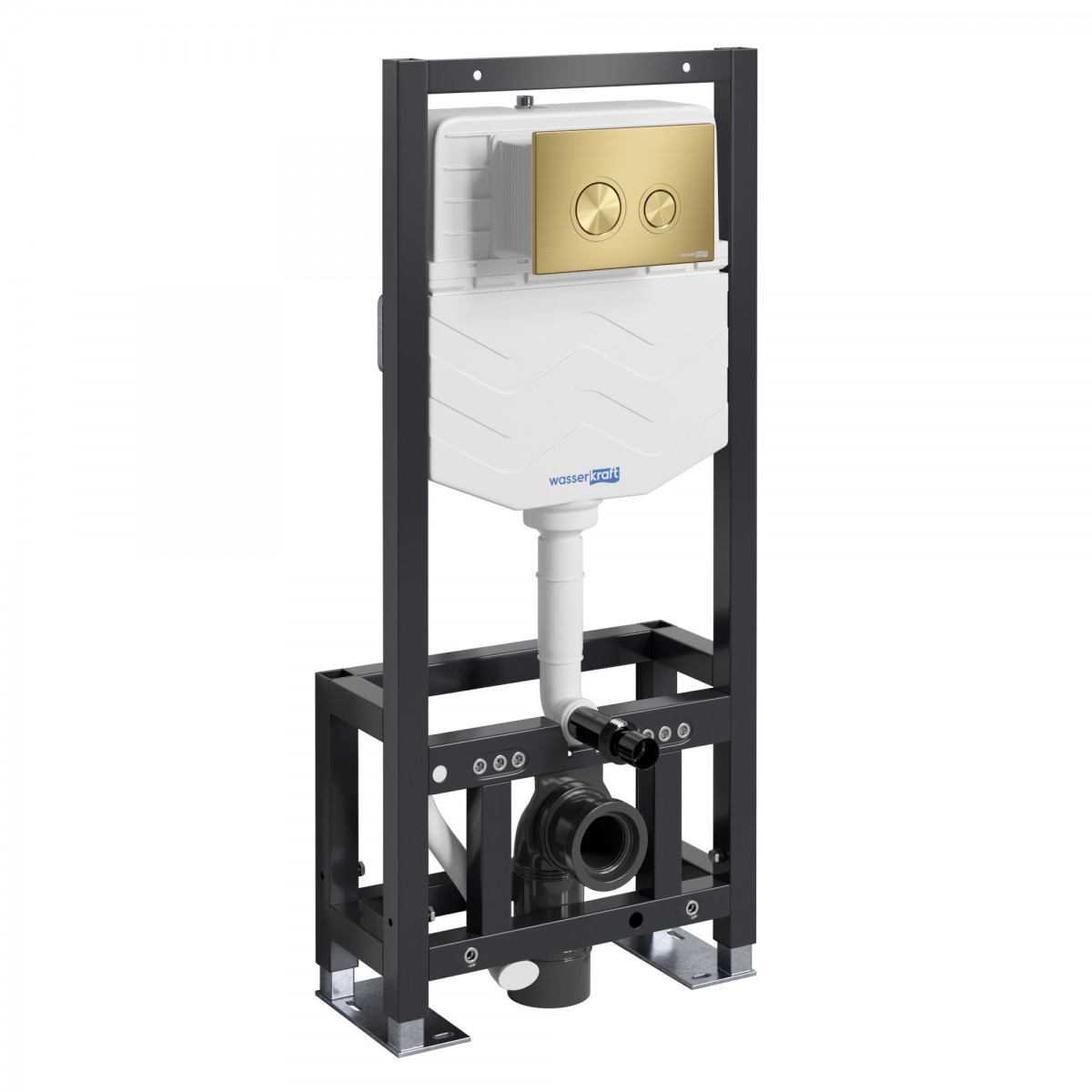 Инсталляция для подвесного унитаза WasserKraft Dill 61TLT.010.ME.MG01 (цвет клавиши золото матовое)