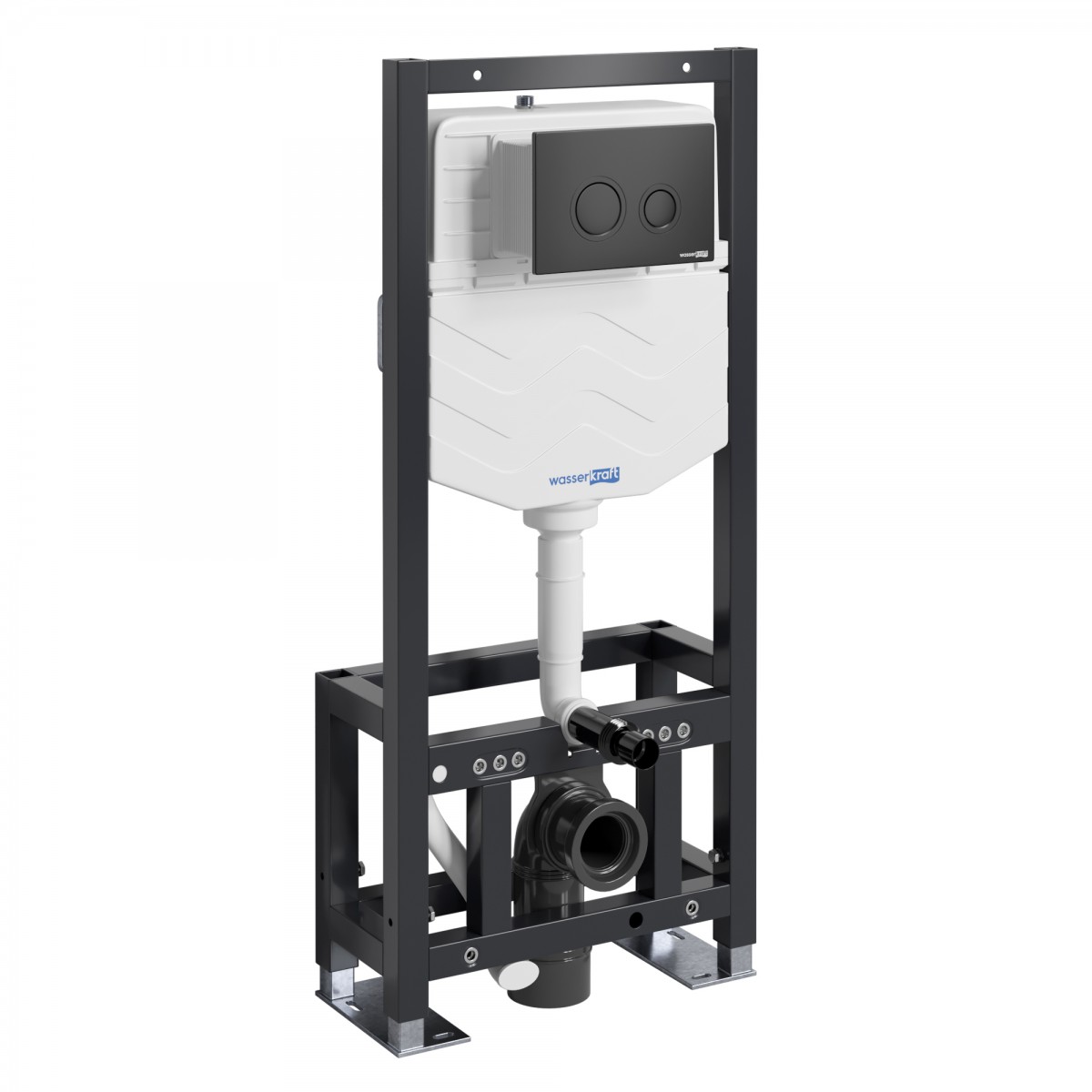 Инсталляция для подвесного унитаза WasserKraft Dill 61TLT.010.ME.MB01 (цвет клавиши чёрный матовый)