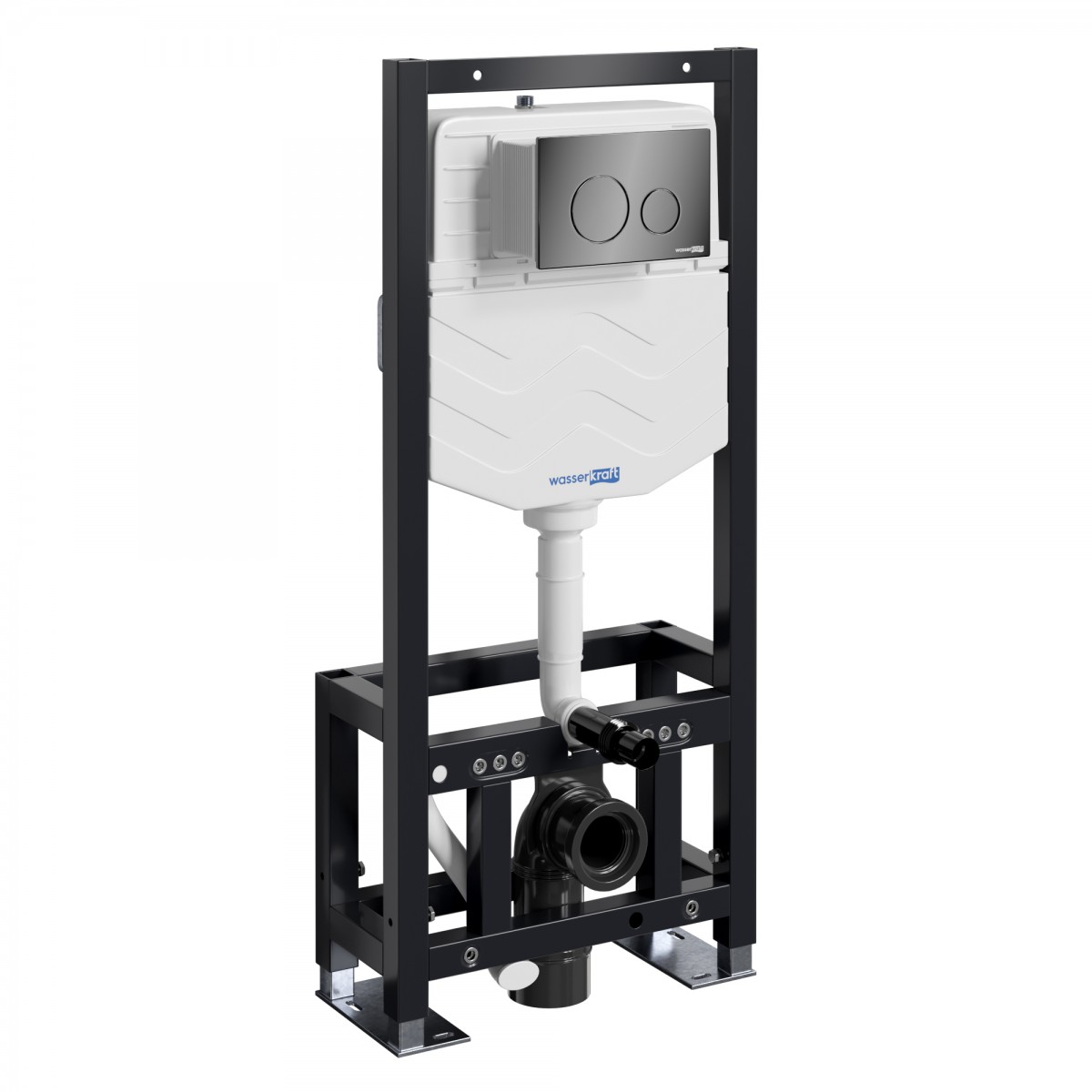 Инсталляция для подвесного унитаза WasserKraft Dill 61TLT.010.ME.PB02 (цвет клавиши чёрный)