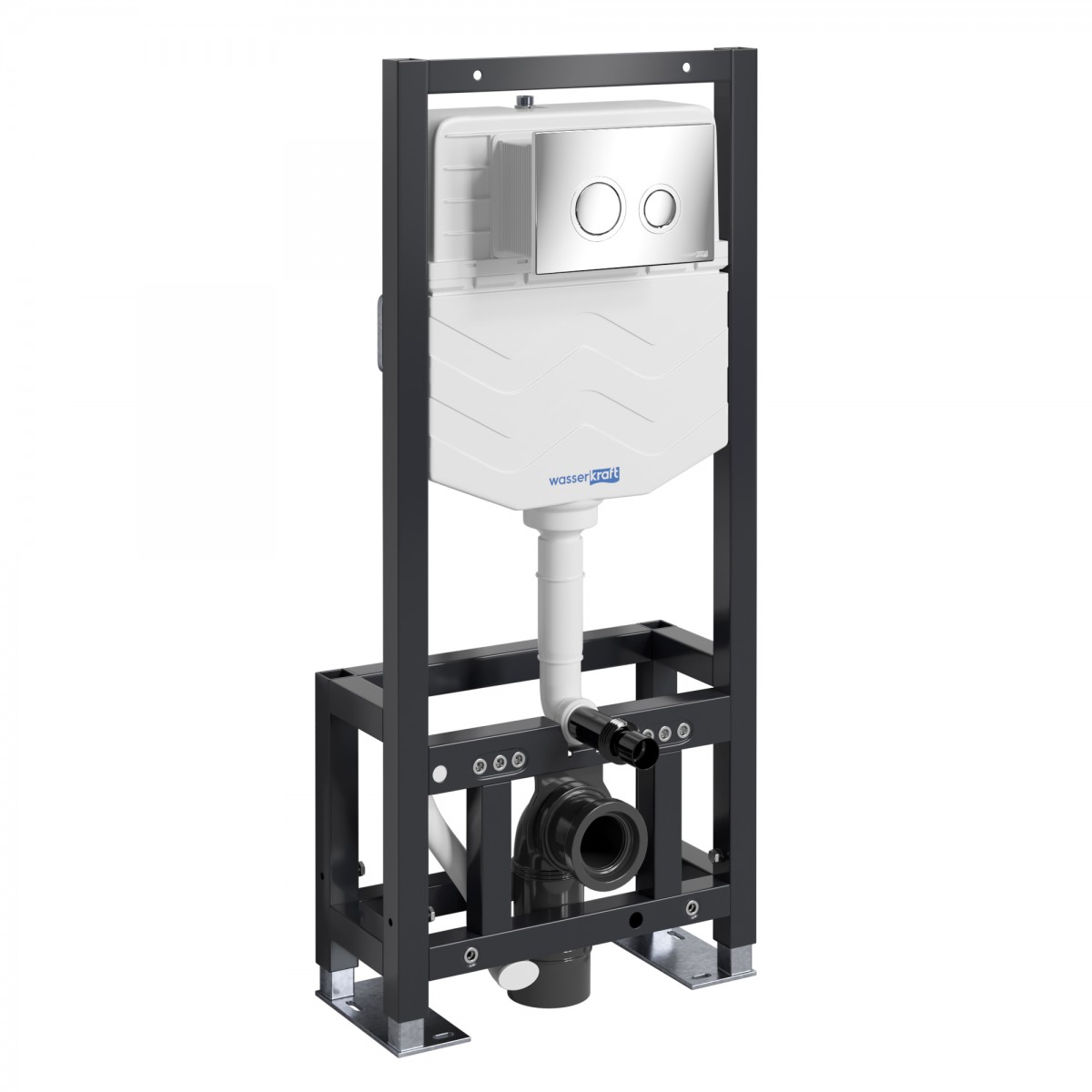 Инсталляция для подвесного унитаза WasserKraft Dill 61TLT.010.ME.CH01 (цвет клавиши хром)