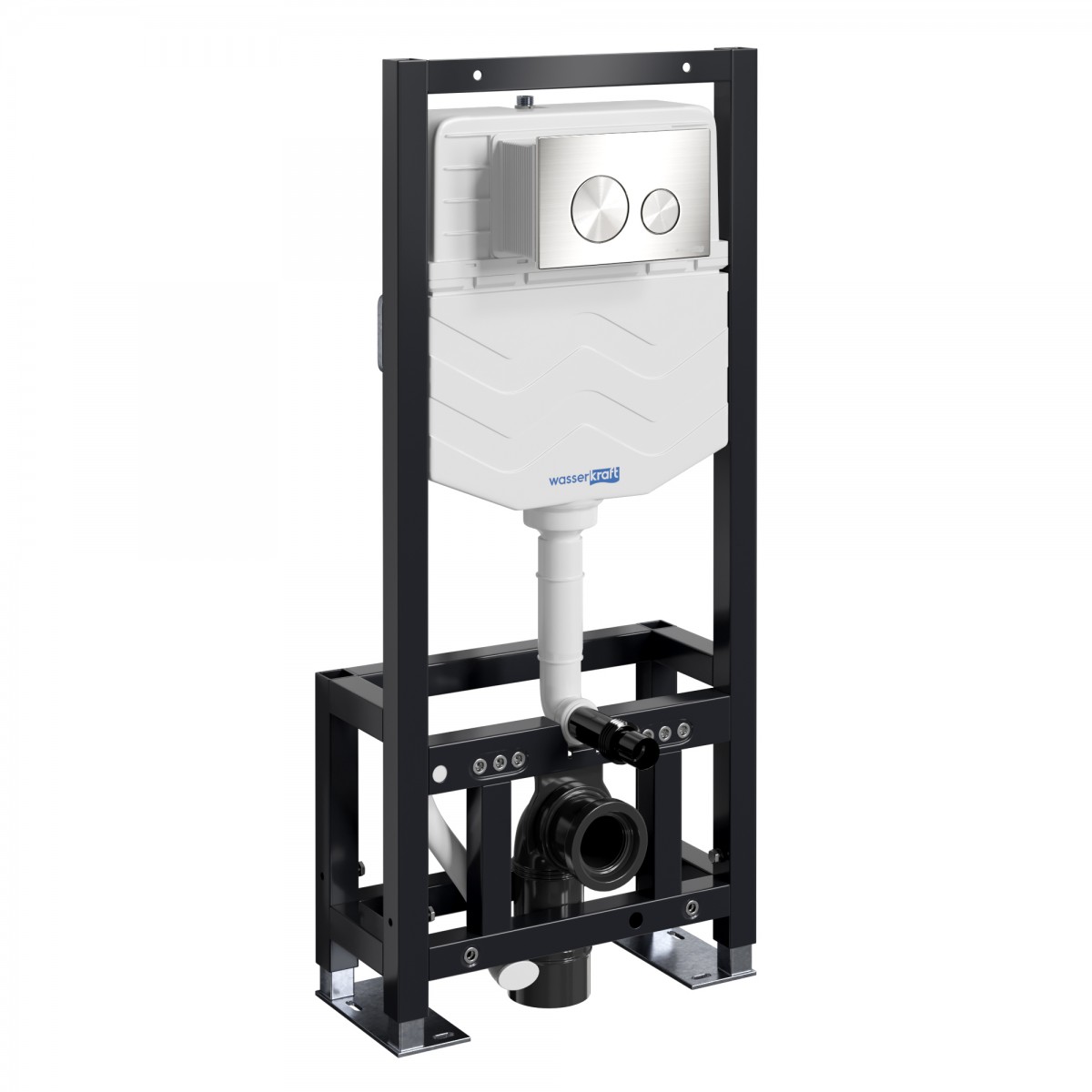 Инсталляция для подвесного унитаза WasserKraft Dill 61TLT.010.ME.BN02 (цвет клавиши никель)