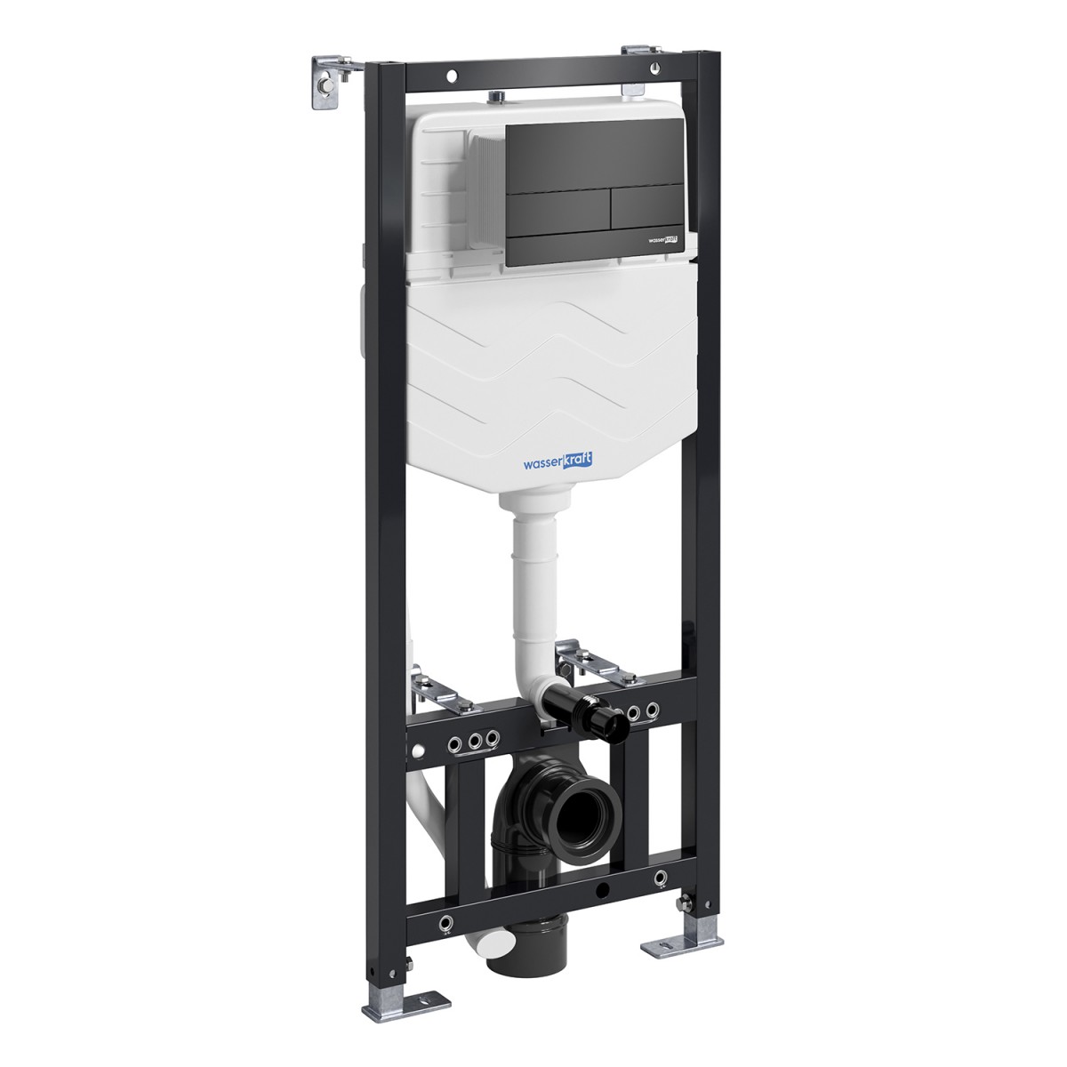 Инсталляция для подвесного унитаза WasserKraft Aller 10TLT.010.ME.MB04 (цвет клавиши чёрный матовый)