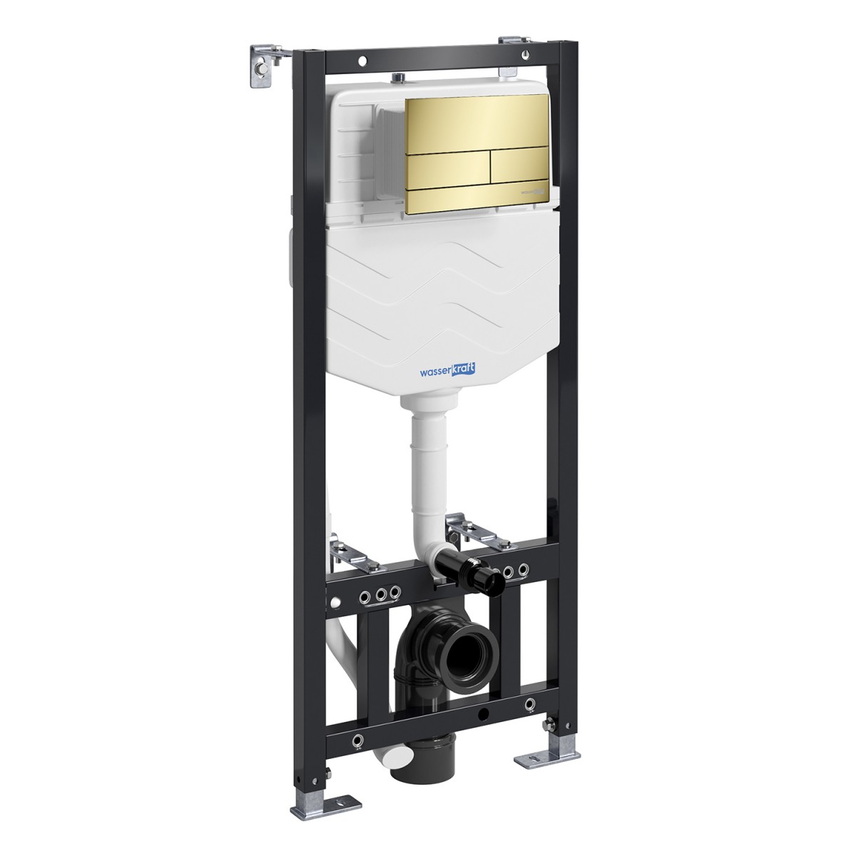 Инсталляция для подвесного унитаза WasserKraft Aller 10TLT.010.ME.PG04 (цвет клавиши золото)