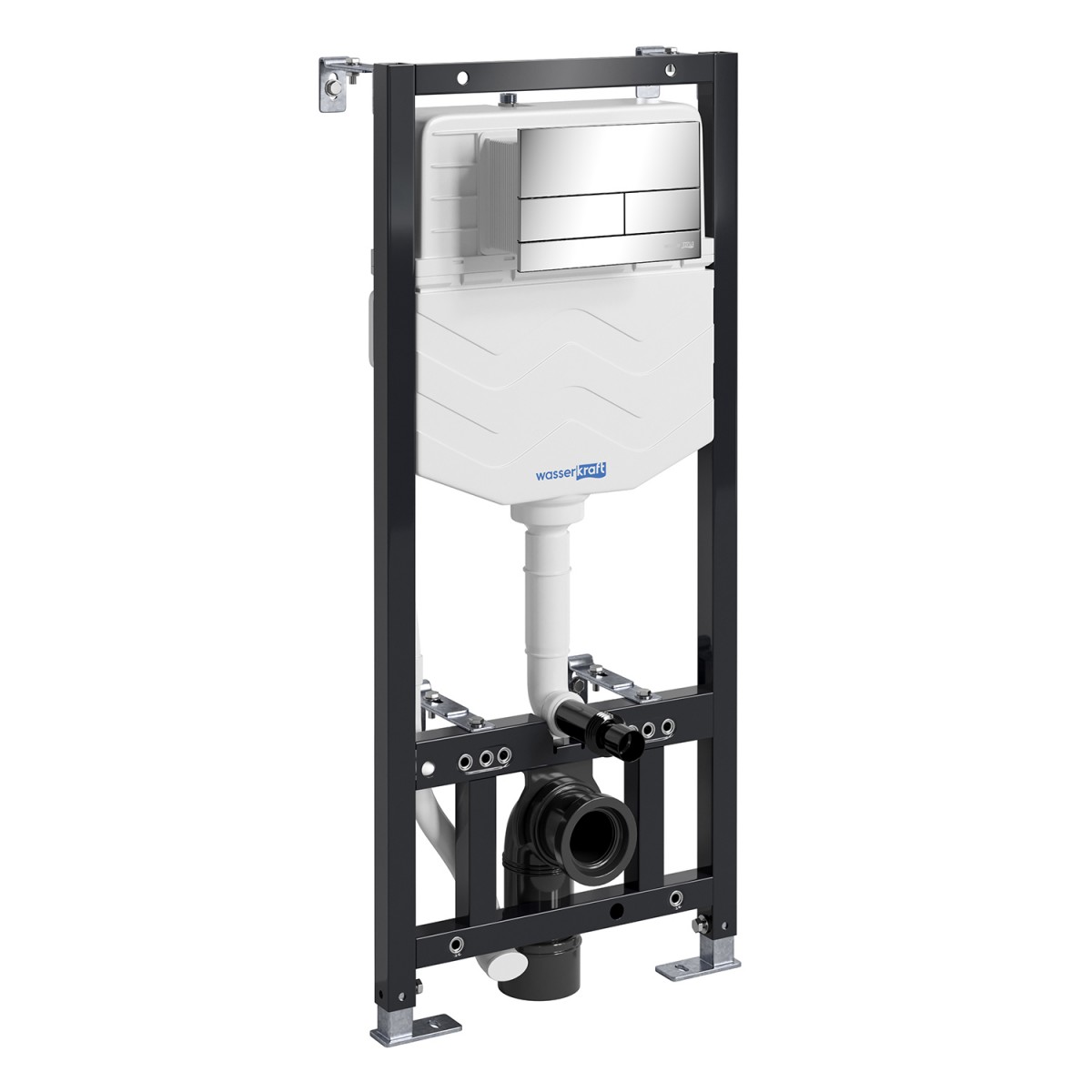 Инсталляция для подвесного унитаза WasserKraft Aller 10TLT.010.ME.CH04 (цвет клавиши хром)