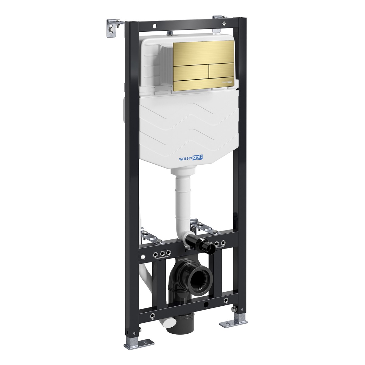 Инсталляция для подвесного унитаза WasserKraft Aller 10TLT.010.ME.MG04 (цвет клавиши золото матовое)