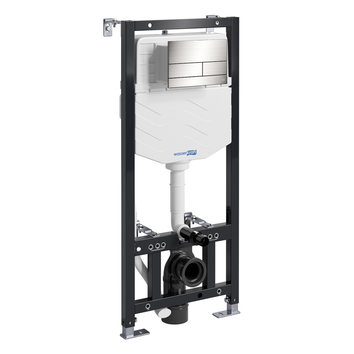 Инсталляция для подвесного унитаза WasserKraft Aller 10TLT.010.ME.BN04 (цвет клавиши никель)