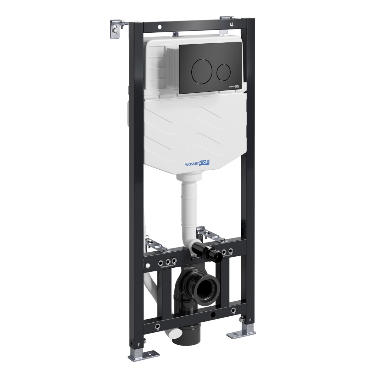 Инсталляция для подвесного унитаза WasserKraft Aller 10TLT.010.ME.MB02 (цвет клавиши чёрный матовый)