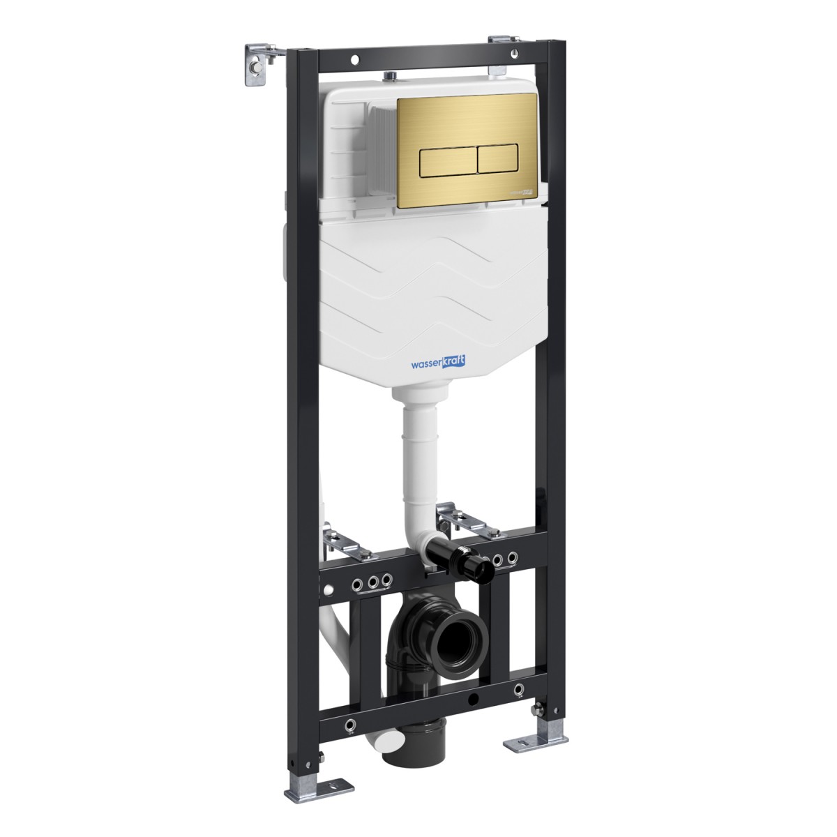 Инсталляция для подвесного унитаза WasserKraft Aller 10TLT.010.ME.MG03 (цвет клавиши золото матовое)