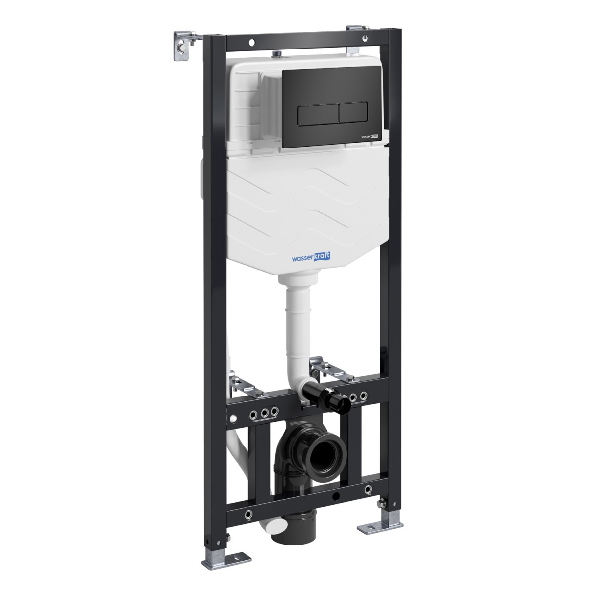 Инсталляция для подвесного унитаза WasserKraft Aller 10TLT.010.ME.MB03 (цвет клавиши чёрный матовый)