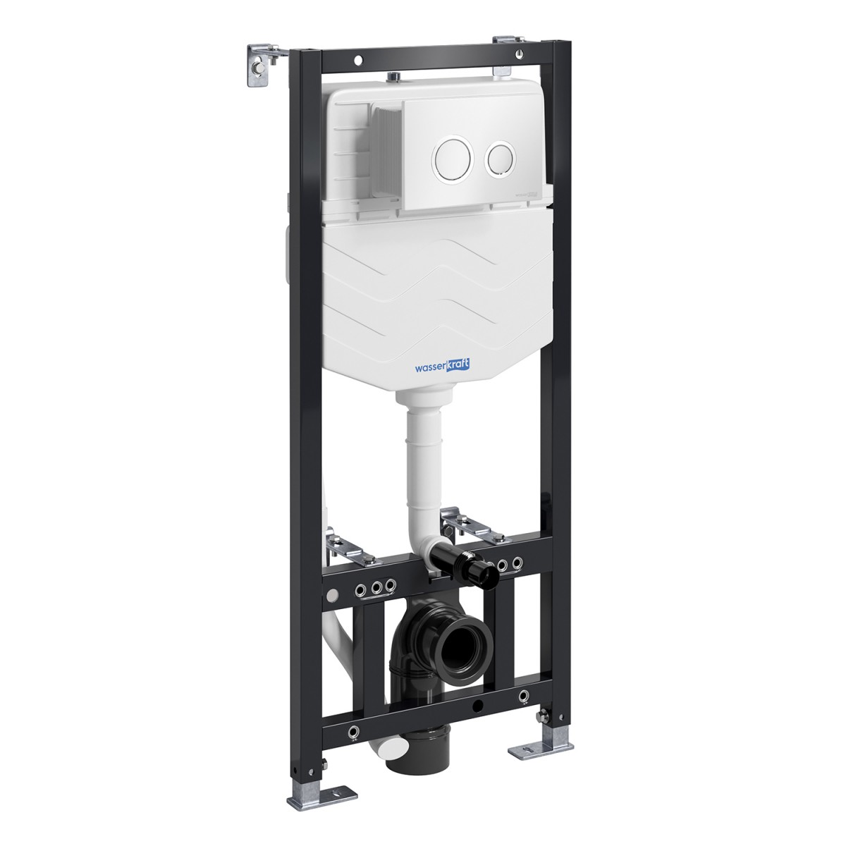 Инсталляция для подвесного унитаза WasserKraft Aller 10TLT.010.ME.WH01 (цвет клавиши белый)