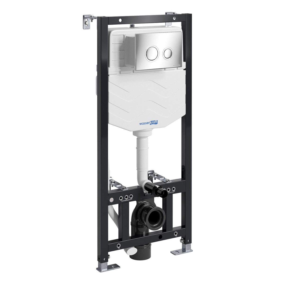 Инсталляция для подвесного унитаза WasserKraft Aller 10TLT.010.ME.CH01 (цвет клавиши хром)