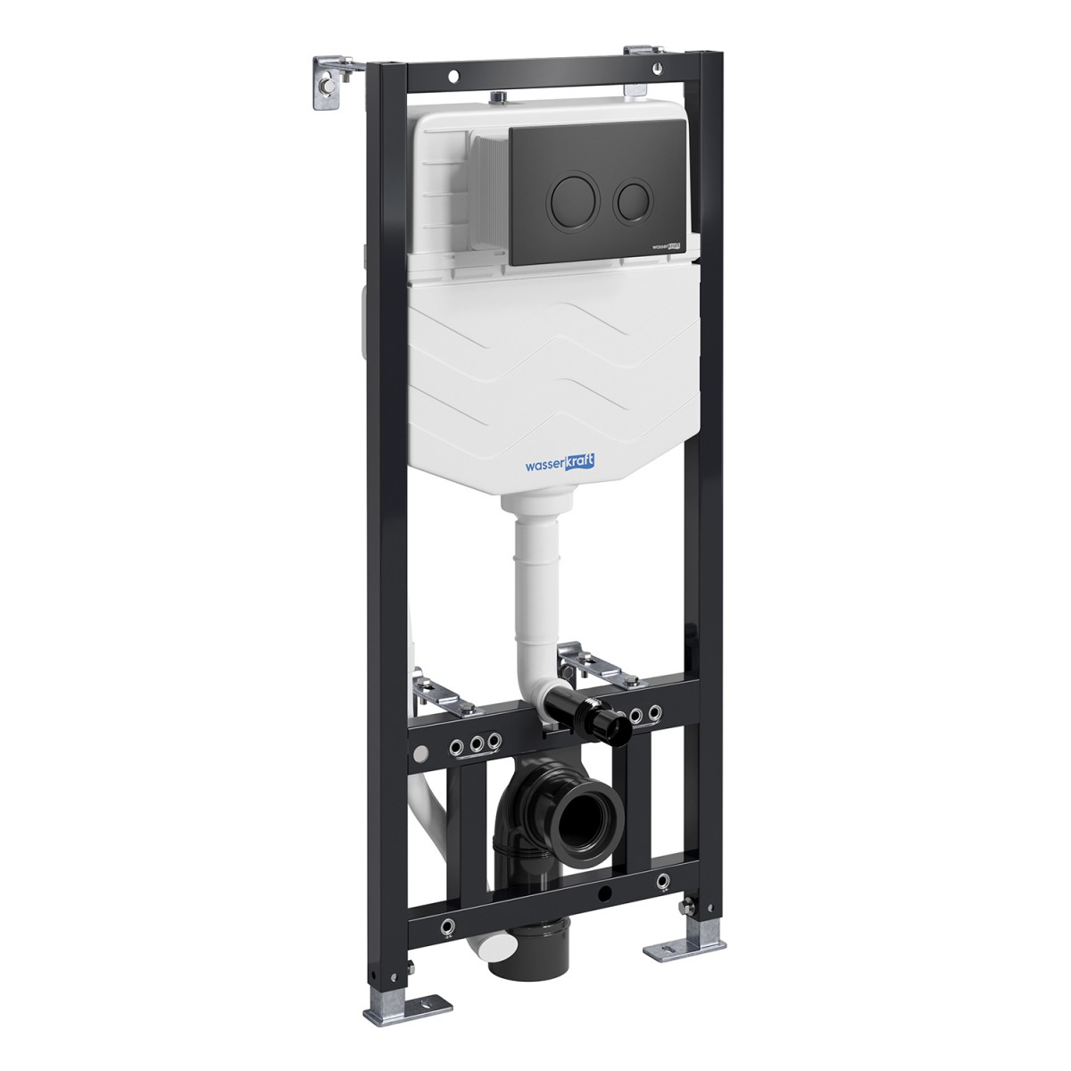Инсталляция для подвесного унитаза WasserKraft Aller 10TLT.010.ME.MB01 (цвет клавиши чёрный матовый)
