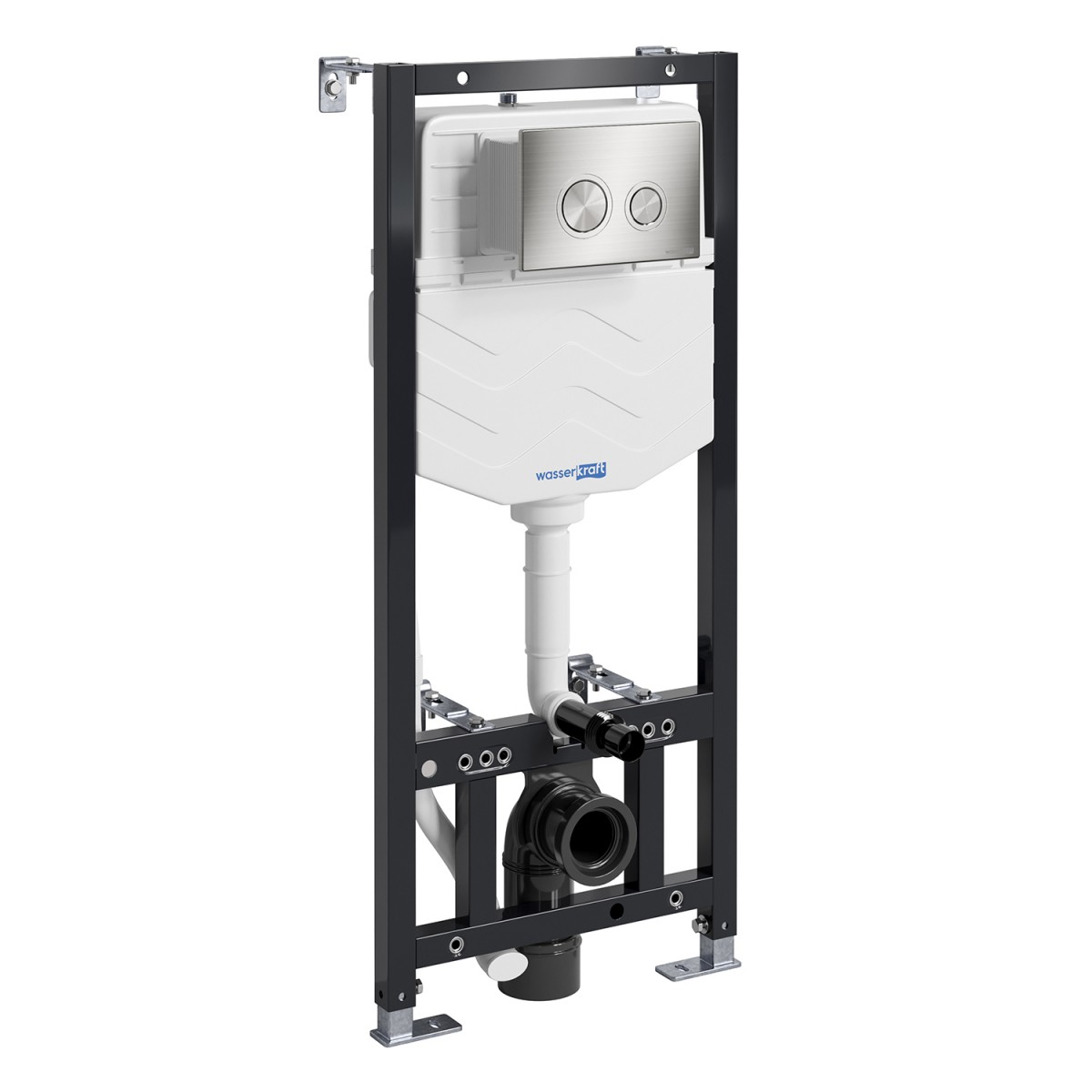 Инсталляция для подвесного унитаза WasserKraft Aller 10TLT.010.ME.BN01 (цвет клавиши никель)