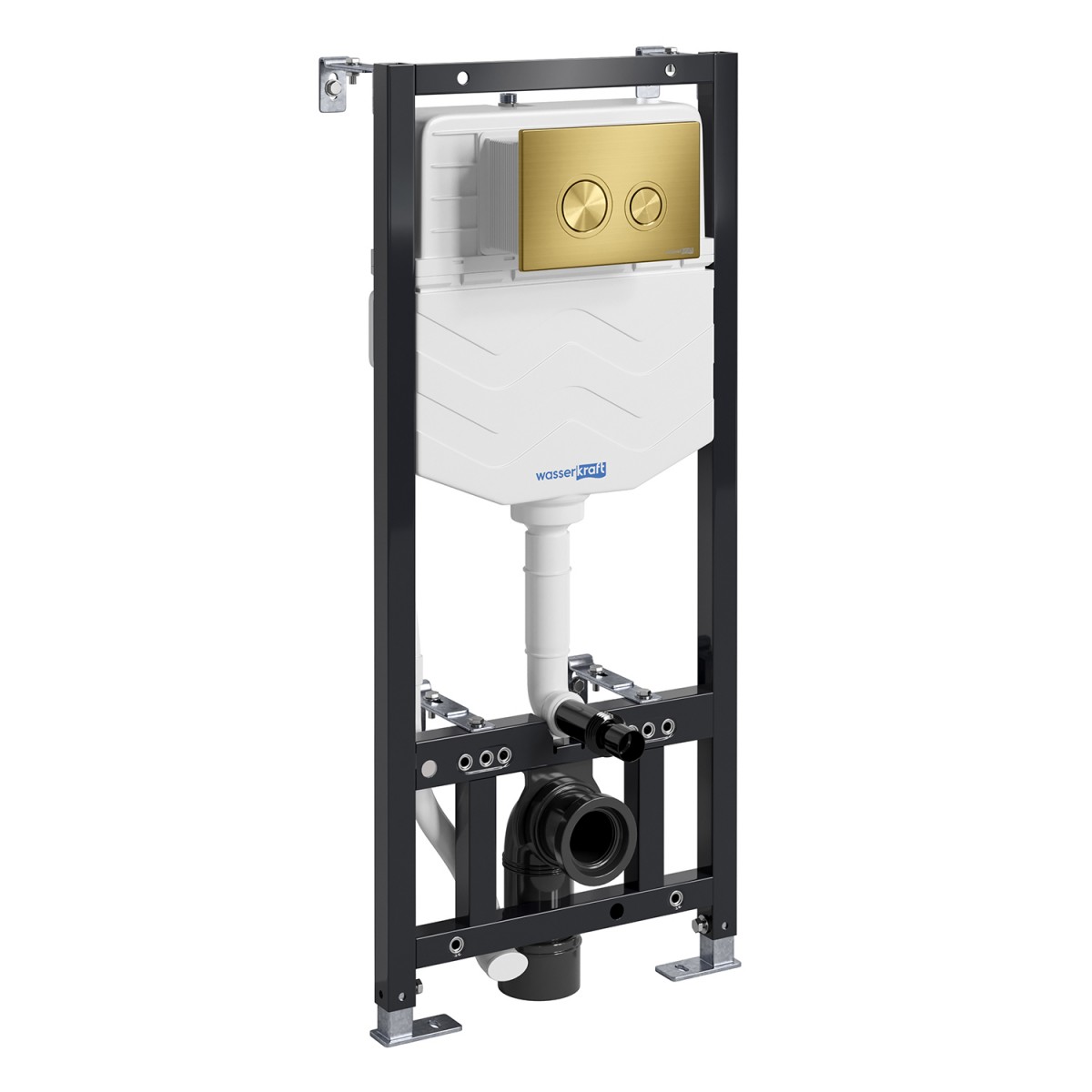 Инсталляция для подвесного унитаза WasserKraft Aller 10TLT.010.ME.MG01 (цвет клавиши золото матовое)