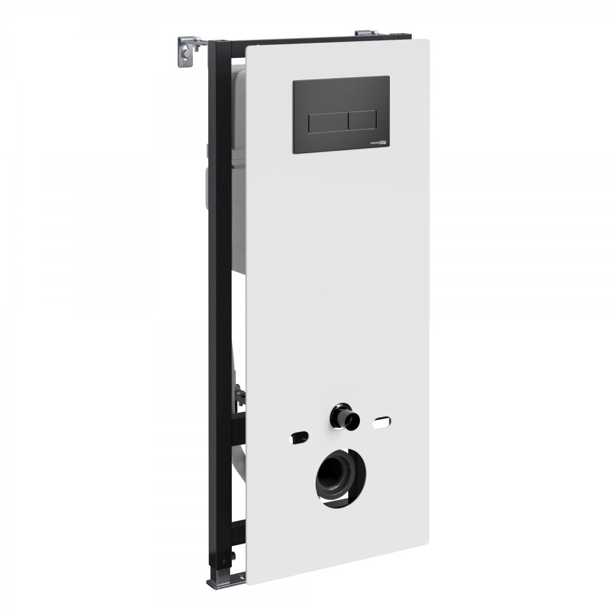 Инсталляция для подвесного унитаза WasserKraft Abens 20TLT.010.ME.WH.MB03 (цвет клавиши чёрный матовый/хром)