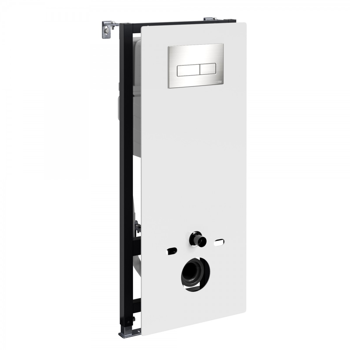 Инсталляция для подвесного унитаза WasserKraft Abens 20TLT.010.ME.WH.BN03 (цвет клавиши никель)