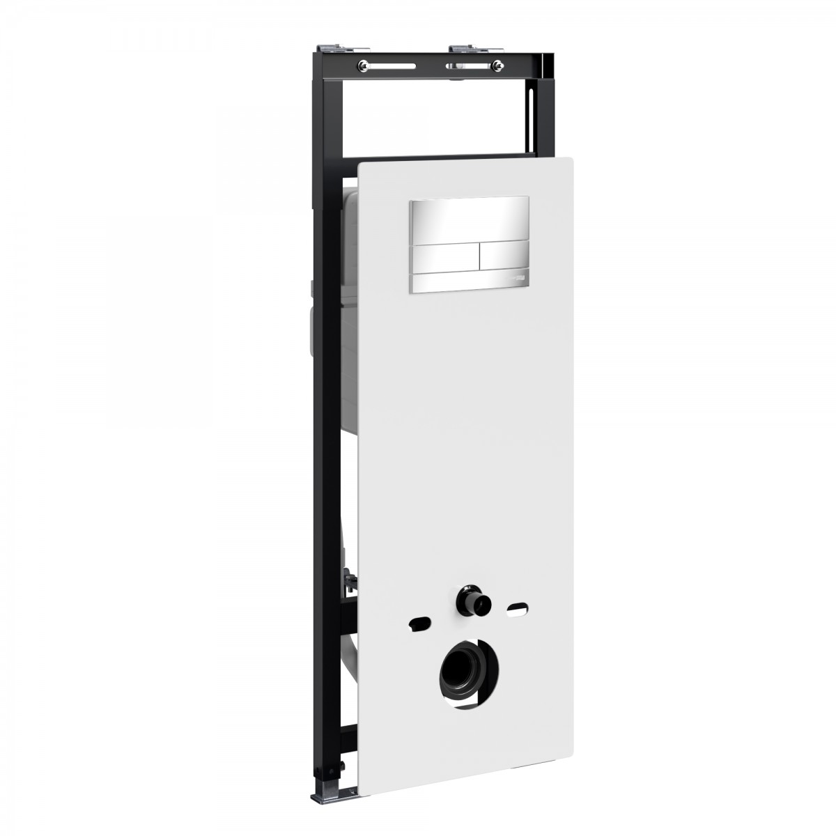 Инсталляция для подвесного унитаза WasserKraft Salm 27TLT.010.ME.WH.CH04 (цвет клавиши хром)