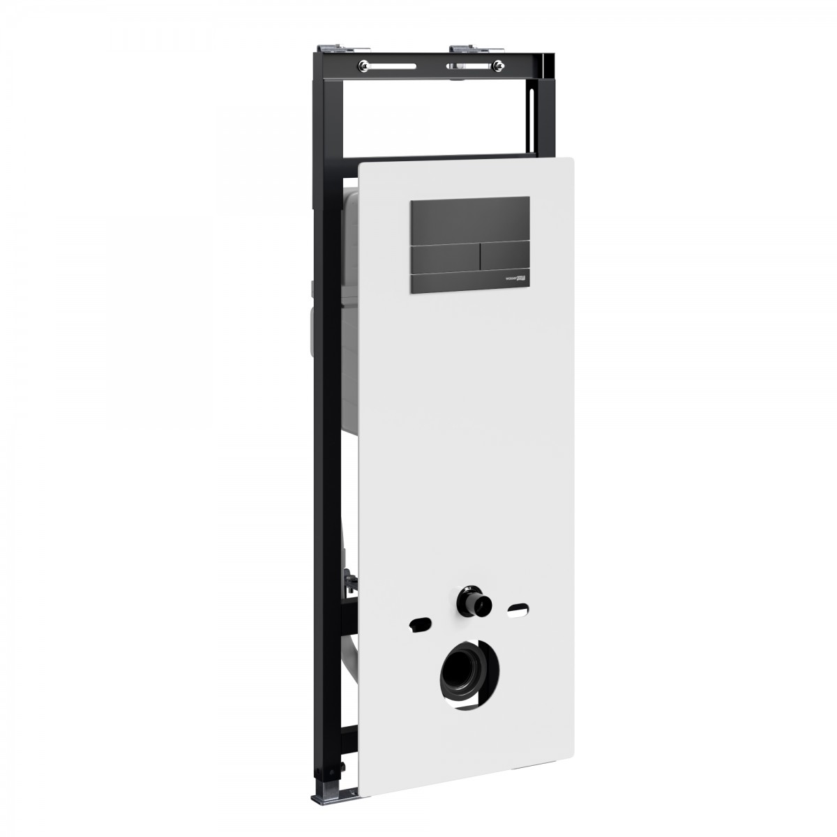 Инсталляция для подвесного унитаза WasserKraft Salm 27TLT.010.ME.WH.MB04 (цвет клавиши чёрный матовый)