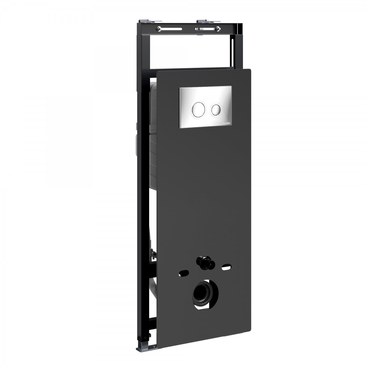 Инсталляция для подвесного унитаза WasserKraft Salm 27TLT.010.ME.BL.CH01 (цвет клавиши хром)
