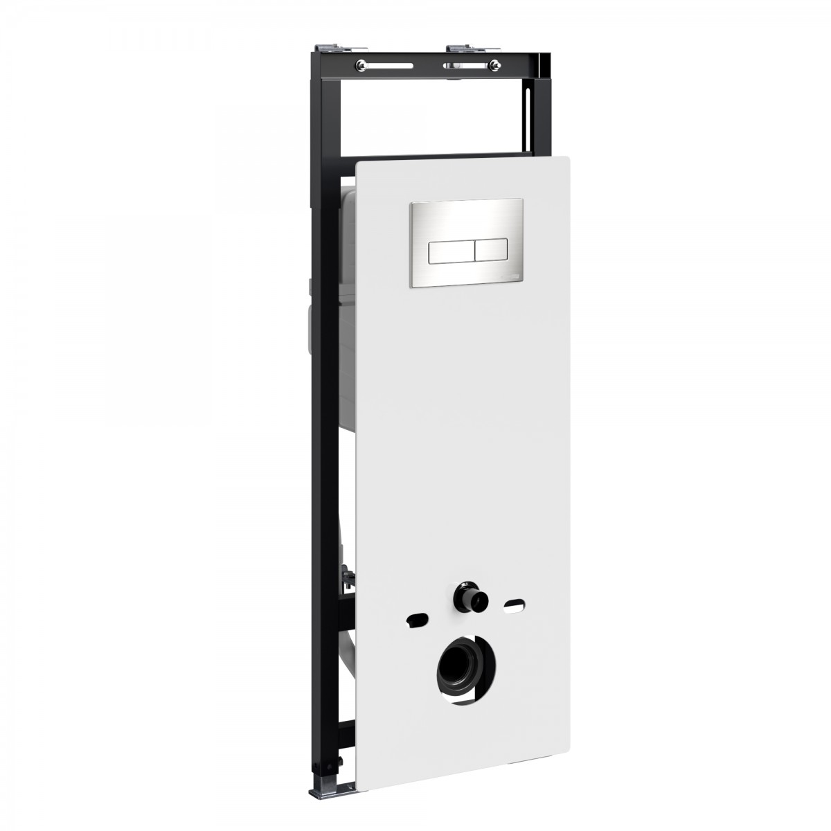 Инсталляция для подвесного унитаза WasserKraft Salm 27TLT.010.ME.WH.BN03 (цвет клавиши никель)
