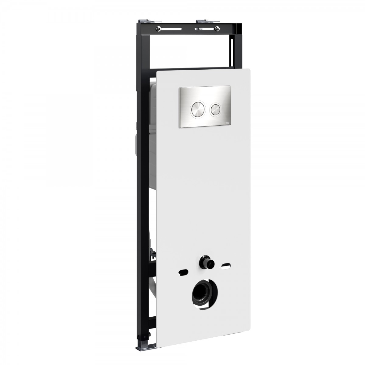 Инсталляция для подвесного унитаза WasserKraft Salm 27TLT.010.ME.WH.BN01 (цвет клавиши никель)