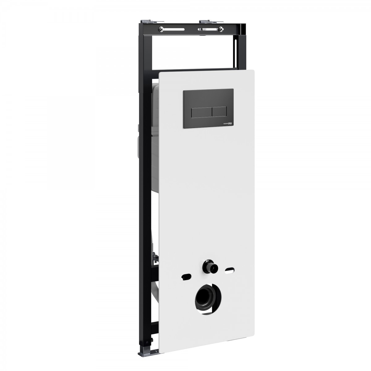 Инсталляция для подвесного унитаза WasserKraft Salm 27TLT.010.ME.WH.MB03 (цвет клавиши чёрный матовый)