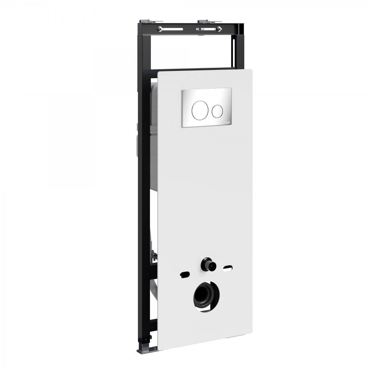 Инсталляция для подвесного унитаза WasserKraft Salm 27TLT.010.ME.WH.CH02 (цвет клавиши хром)