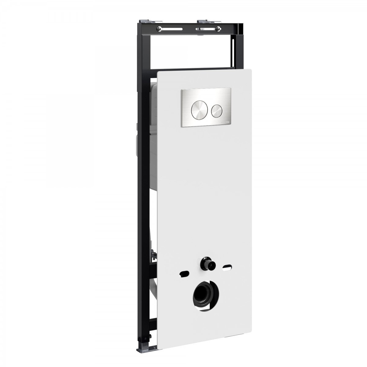 Инсталляция для подвесного унитаза WasserKraft Salm 27TLT.010.ME.WH.BN02 (цвет клавиши никель)