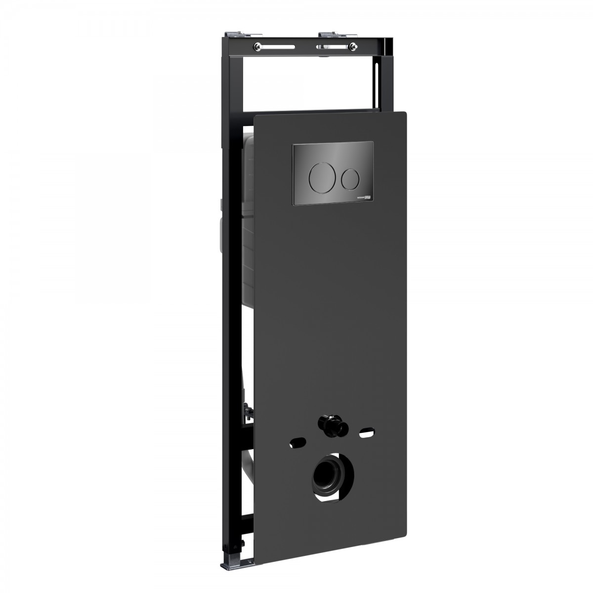 Инсталляция для подвесного унитаза WasserKraft Salm 27TLT.010.ME.BL.PB02 (цвет клавиши чёрный/хром)