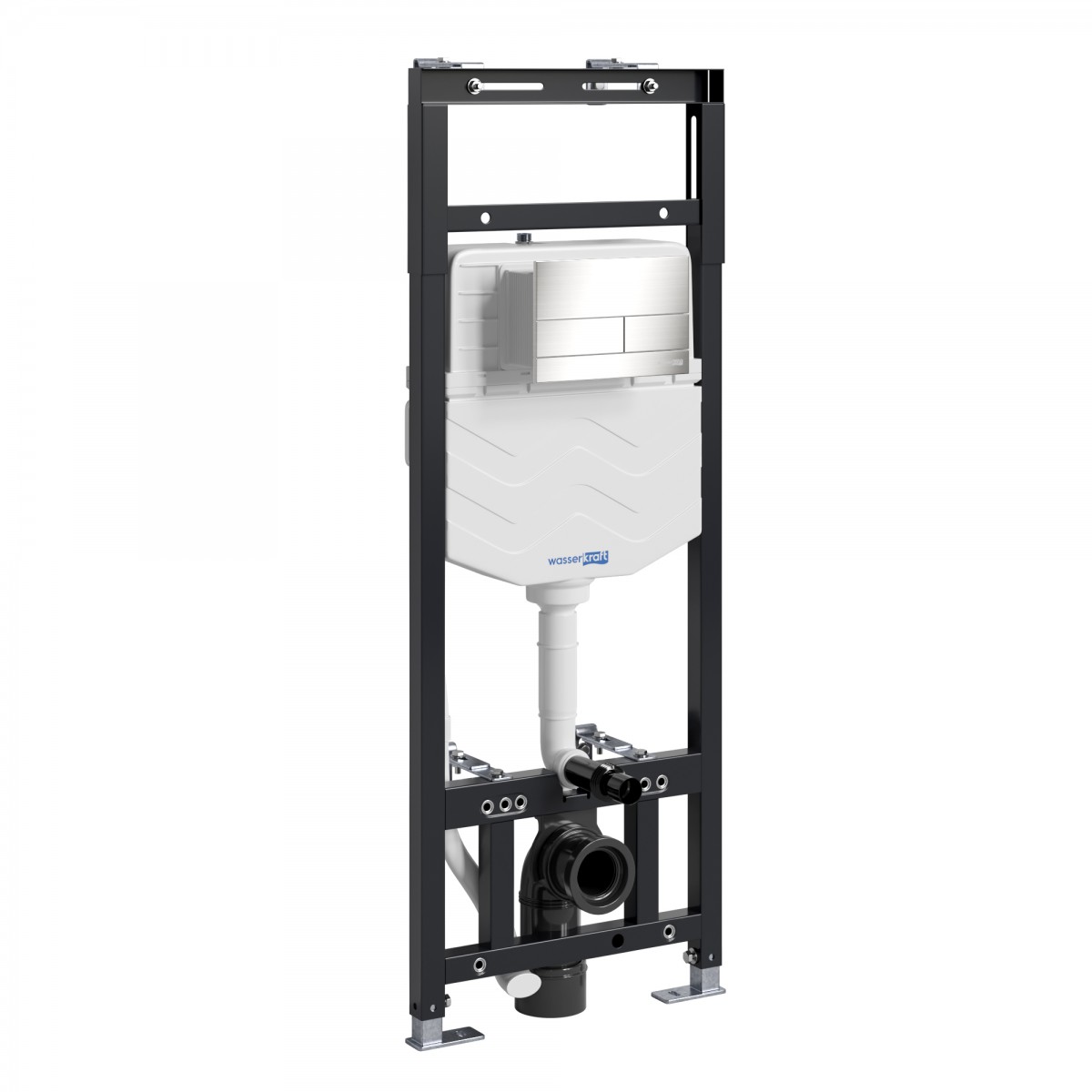 Инсталляция для подвесного унитаза WasserKraft Alme 15TLT.010.ME.BN04 (цвет клавиши никель)