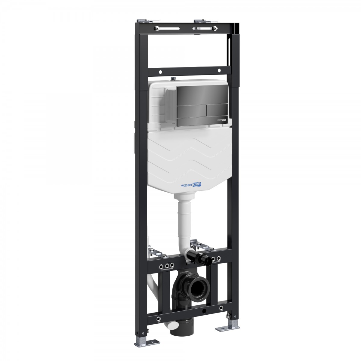 Инсталляция для подвесного унитаза WasserKraft Alme 15TLT.010.ME.PB04 (цвет клавиши чёрный)